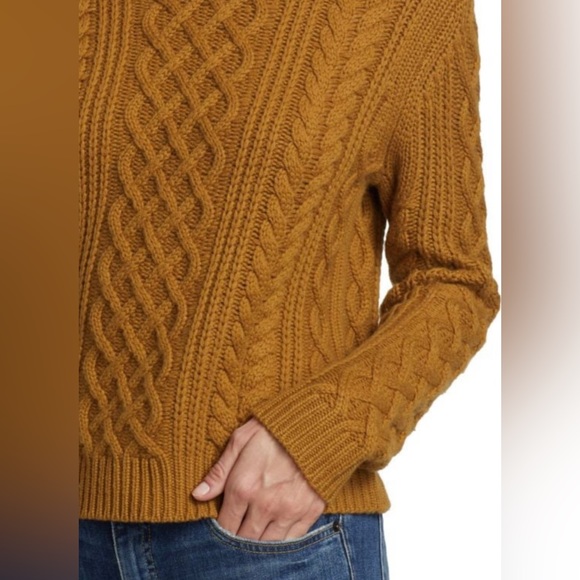 BNWT! Nili Lotan Jodelle Cable Knit Cashmere Sweater in Bronze, Size Large - Picture 3 of 7